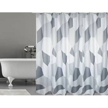 MSV ЗАВЕСА ЗА БАНЯ polyester origami 180х200 СИВ (149239)
