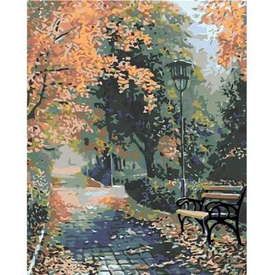 zuty Malování podle čísel Park v listopadu 40 x 50 cm vypnuté plátno na rám