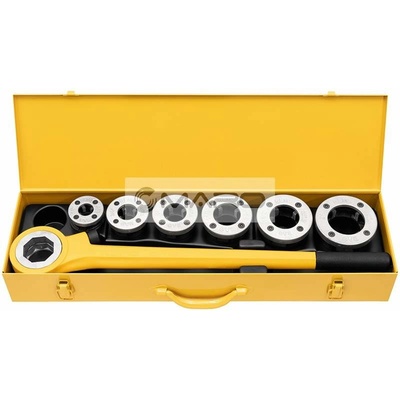 Rems Závitnice ruční EVA SET se závitořeznými hlavami 1/2", 3/4", 1", 5/4", 6/4", 2", plechový kufr 520017