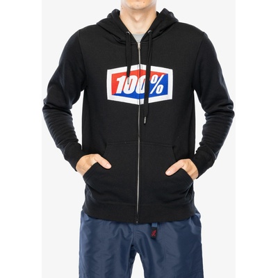 100% OFFICIAL Zip Hoodie Fleece Black