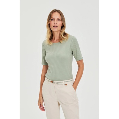 Moodo Оливена блуза от рипсено трико Moodo Moodo | Zelen | ЖЕНИ | XXL