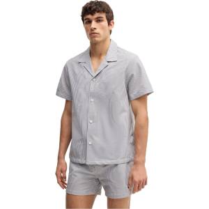 HUGO BOSS Velvetfish Beach Shirt - Navy