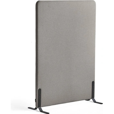 Zone paraván potah Rivet černé nohy stříbrnošedá 136 x 100 x 4,6 cm
