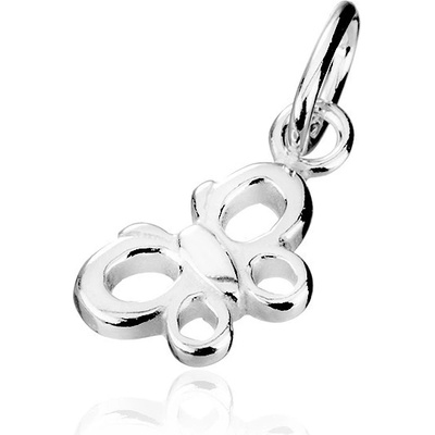 Šperky eshop Stříbrný přívěsek 925 lesklý motýlek AB6.07