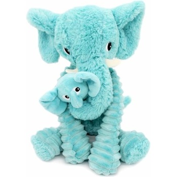 Les Ptipotos Плюшено слонче Dimoitou синьо - мама с бебе