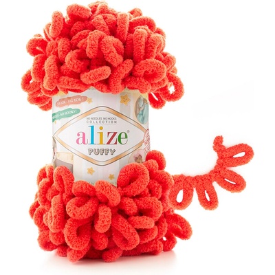 Alize příze Puffy 421 výrazná oranžová