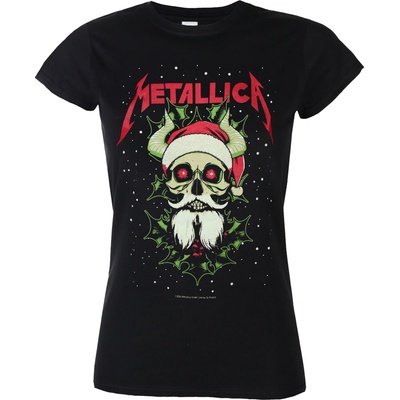 ROCK OFF Дамска тениска Metallica - Santa Horns - ROCK OFF - METTS102LB