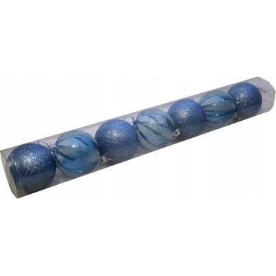 Top Gifts Vianočné Ozdoby nerozbitné Modré 7,5cm. V tube 7ks