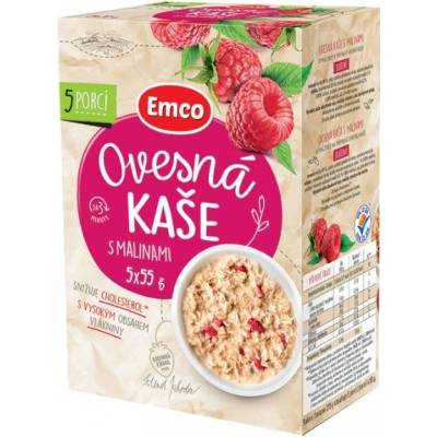 Emco Ovesná kaše s malinami 5 x 55 g – Zboží Mobilmania