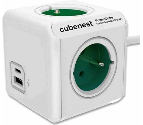 ALLOCACOC Powercube 16A Original USB zelená