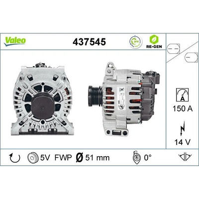 VALEO Alternátor VALEO 437545