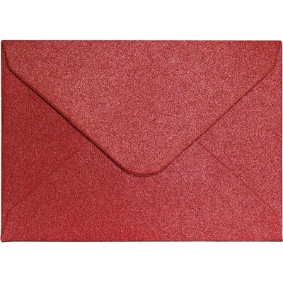 Galeria Papieru obálky 70x100 mm Pearl červená 150g, 10ks