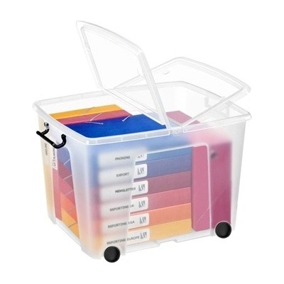 CEP Úložný box s víkem HW 676 Strata s kolečky 485 x 600 x 415 cm objem 75 l