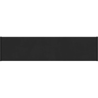 VidaXL Parapet okenní černý s kresbou dřeva 60 x 25 x 4,5 cm PVC