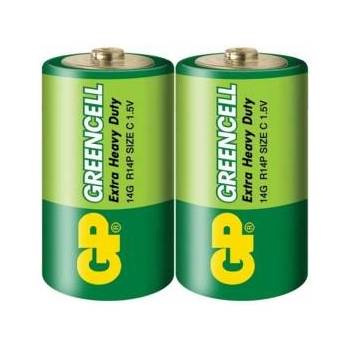 GP Batteries Цинково-карбонова батерия GP 14G-S2 Greencell, R14, 2 бр. в опаковка / Shrink, 3500 mAh, 1.5 V, GP-BM-14G-S2