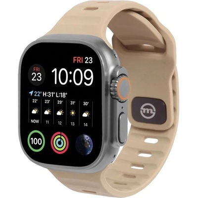 Mobile Origin Силиконова каишка за Apple Watch 42мм, 44мм, 45мм, 46мм, Ultra, Ultra 2 49мм - Mobile Origin Silicone Strap (кафяв) (AWS-01-BRW)