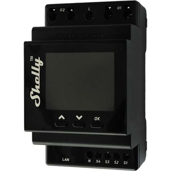 Shelly Импулсно Smart реле 2х щори 16A (40A) с мерител за DIN монтаж Shelly PRO Dual Cover PM - 268124S (SHELLY PRO DUAL COVER PM)