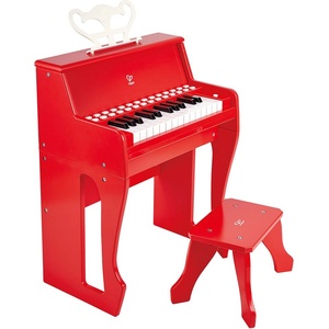 Hape Дървено електронно пиано със столче Hape - Червено (H0630)