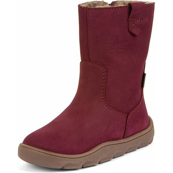 Froddo dívčí zimní barefoot kozačky ZERU TEX BOOT G3160242-4 červená