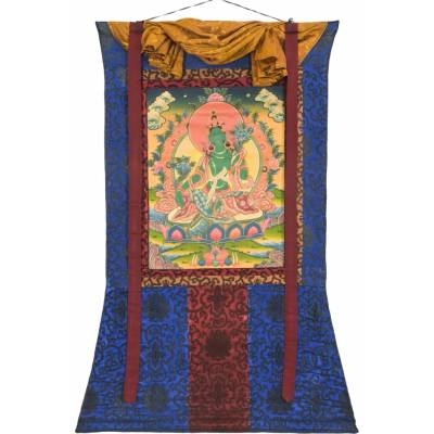 Sanu Babu Thangka, Zelená Tára, 75x110cm