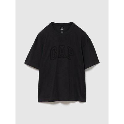 GAP Crop tričko s logem Heavyweight Černá