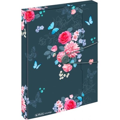 Herlitz Plastový box s gumičkou Ladylike A4 PP Kvety