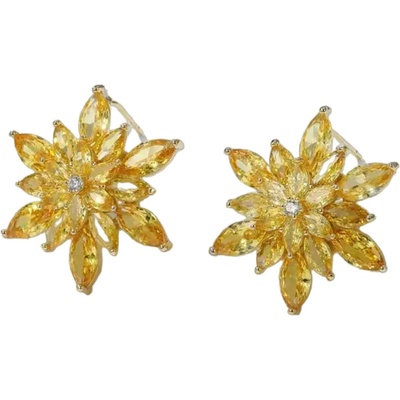 HARAHU Обеци fa-28220 - Жълти kp28220 (fa-28220)