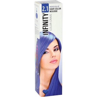 Elyseé Infinity Hair Color Mousse farebné penové tužidlá 2.1 Indigo modrá 75 ml