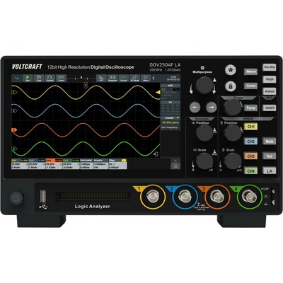 VOLTCRAFT DOV2504F LA digitálny osciloskop 250 MHz 4-kanálová 1.25 GSa/s 100 Mpts 12 Bit digitálne pamäťové médium (DSO)