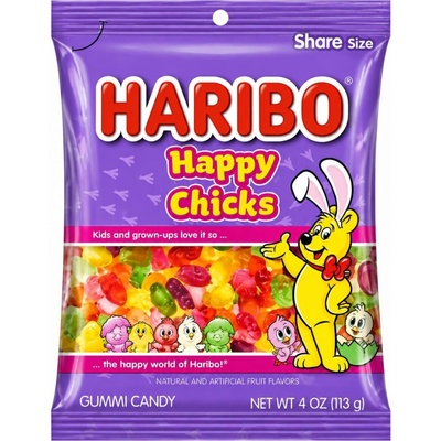 Haribo bonbony ve tvaru kuřátek s ovocnými příchutěmi 113 g