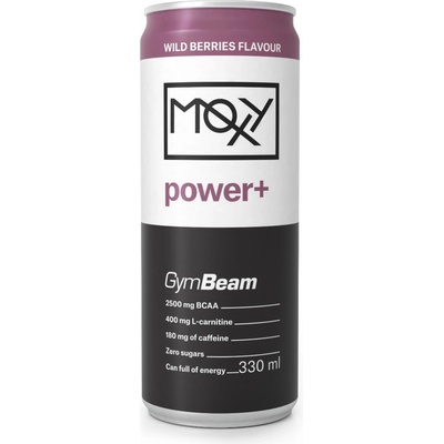 GymBeam Moxy Power+ Energy Drink Wild Berries 330 ml – Sleviste.cz