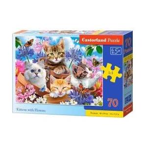 Castorland Puzzle 70 pcs. Kittens with Flowers