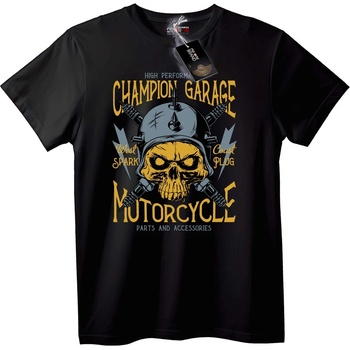 NOONEBRAND Тениска Champions Garage с череп - 2XL, White