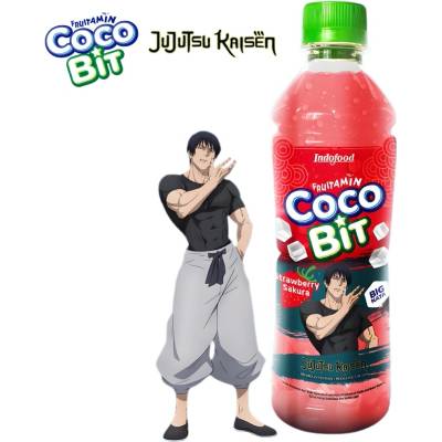 Fruitamin Jujutsu Kaisen Strawberry Sakura Juice with Nata de Coco 350 ml