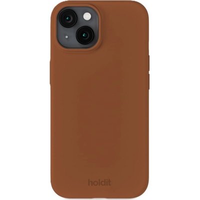 Holdit Гръб Holdit Silicone за iPhone 14/13 - Almond Brown