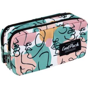 COOLPACK Правоъгълен ученически несесер Cool Pack Primo - Art Deco, с 2 ципа (F105576)