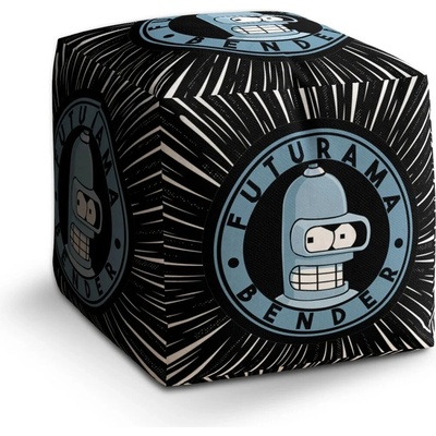 Sablio Taburet Cube Futurama Bender Vesmír: 40x40x40 cm