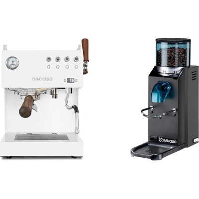 Set Ascaso Steel DUO PID PLUS + Rancilio Rocky Doserless