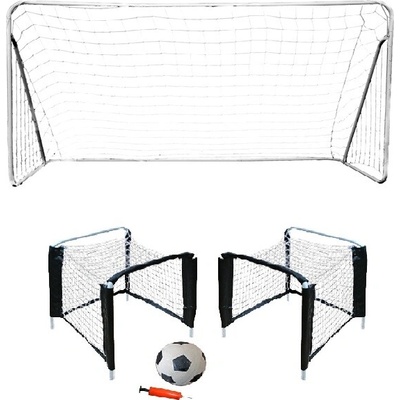 Master set Futbalová bránka 290 x 165 x 90 cm + Bránkový set 25 x 25 x 38 cm Beach s loptou