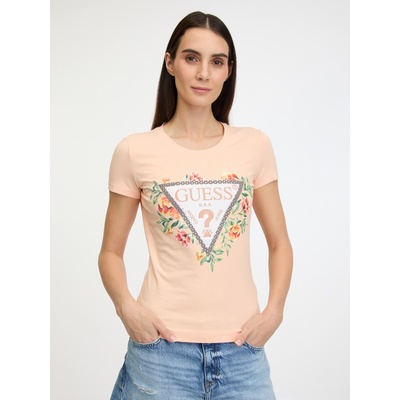 Guess Triangle Flowers T-shirt Guess | Oranzhev | ЖЕНИ | XS