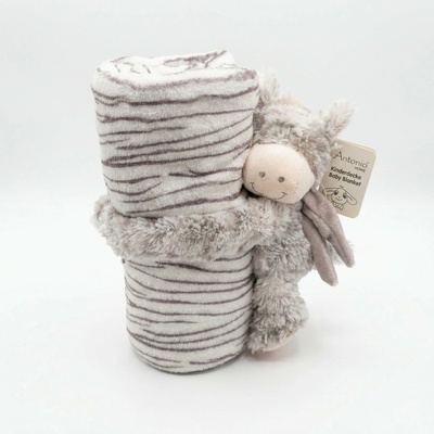 Avax dětská deka mikroflanel BÉŽOVÁ ZEBRA