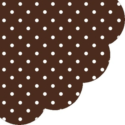 PAW ubrousky Dots Chocolate R 32cm