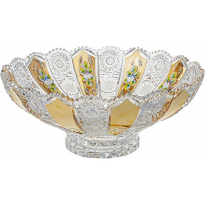Bohemia Crystal broušená mísa na ovoce zlacená 305 mm