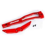 Traxxas предна алуминиева преграда на шасито червена