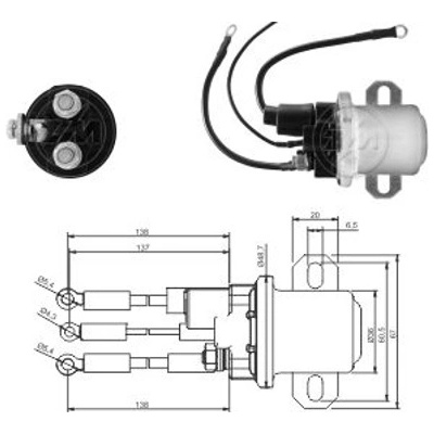 Spínač startéru Mitsubishi M9T65971ZA, U001T01372
