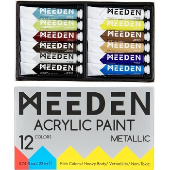 Meeden 34.1282 Комплект акрилни бои Metallic Shades 12 x 22 ml (34.1282)