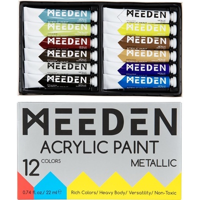 Meeden 34.1282 Комплект акрилни бои Metallic Shades 12 x 22 ml (34.1282)