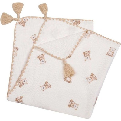 DuetBaby Dětská mušelínová deka s potiskem medvídek – Zbozi.Blesk.cz
