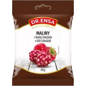 Dr. Ensa Малини в бял шоколад Dr. Ensa 80 г