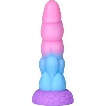 Paloqueth Realistic Big Dragon Monster Dildo with Suction Cup 21.6cm Pink-Blue-Purple